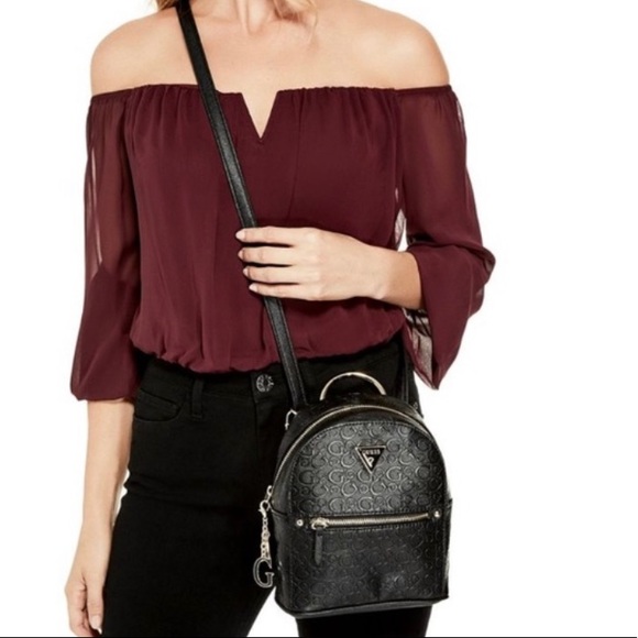 Guess Lilya Logo Convertible Mini Backpack - Picture 3 of 7